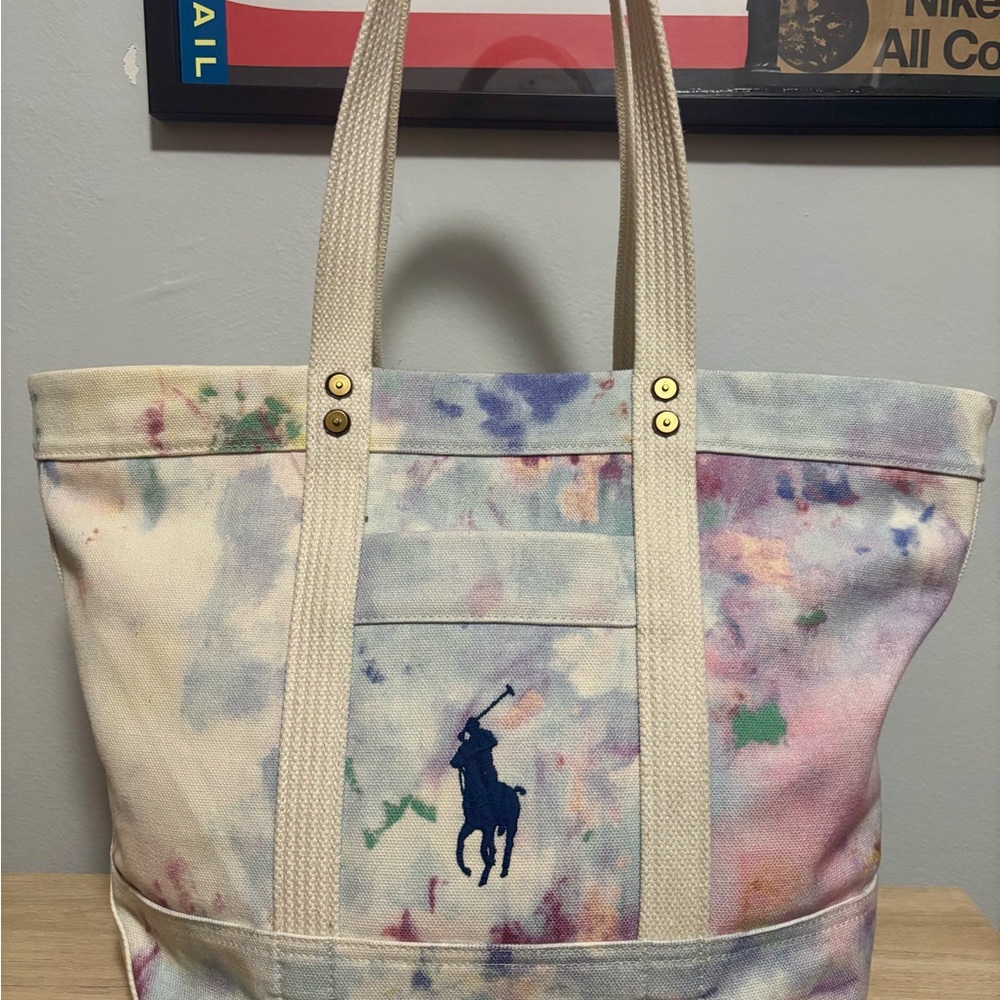 Ralph Lauren Multicolor Canvas Tote